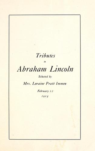 Tributes to Abraham Lincoln