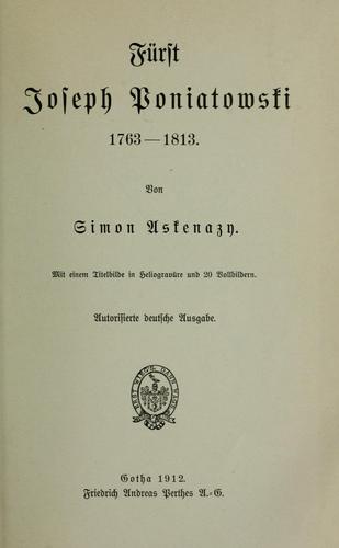 Fürst Joseph Poniatowski 1763-1813