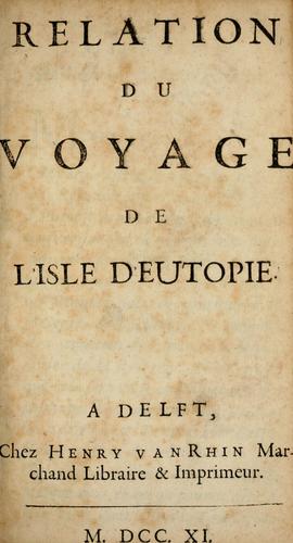 Relation du voyage de l'isle d'Eutopie