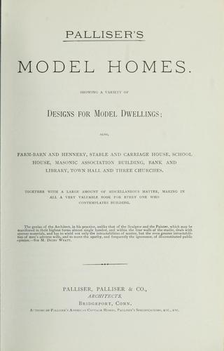 Palliser's model homes, showing a variety of designs for model dwellings