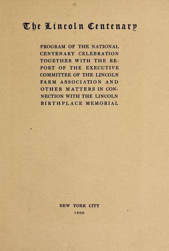 The Lincoln centenary