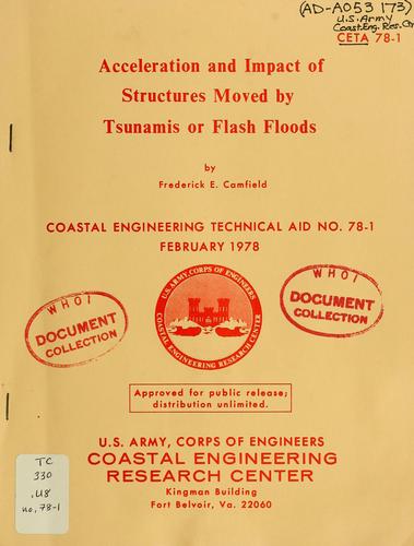 Acceleration and impact of structures moved by tsunamis or flash floods