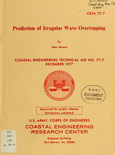 Prediction of irregular wave overtopping