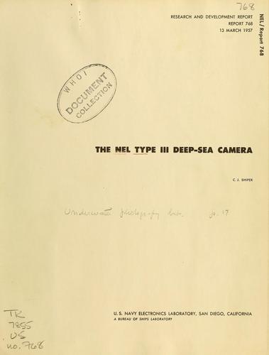 The NEL type III deep-sea camera