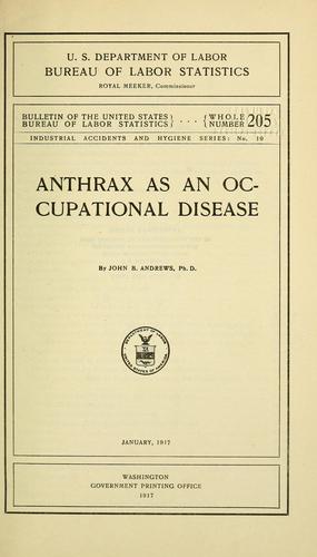Anthrax as an occupational disease