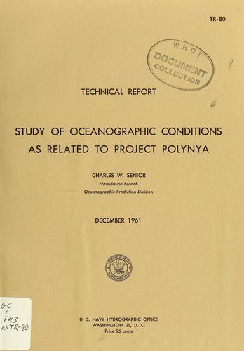 Study of oceanographic conditions as related to Project Polynya