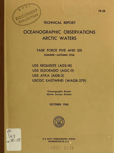 Oceanographic observations, arctic waters