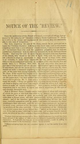 Notice of the "Review"