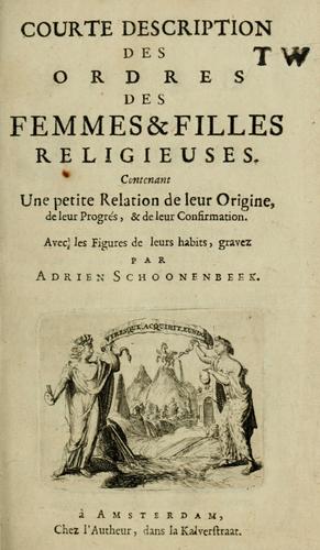 Courte description des ordres des femmes & filles religieuses