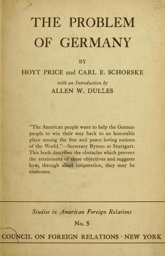 The problem of Germany