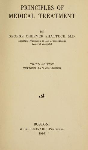 Principles of medical treatment