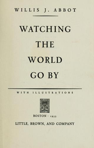 Watching the world go by