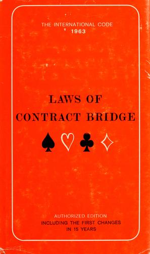 Laws of contract bridge, 1963