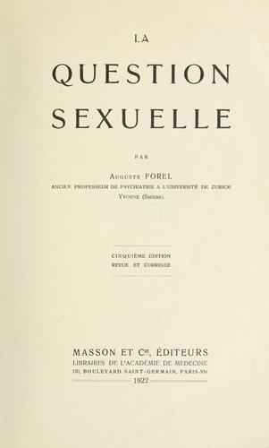 La question sexuelle