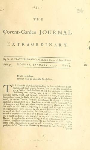 The Covent-Garden journal extraordinary