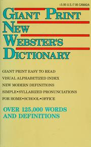 Giant print new Webster's dictionary