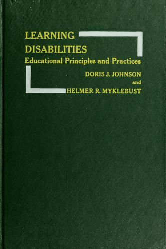 Learning disabilities; educational principles and practices