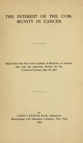 The interest of the community in cancer ..