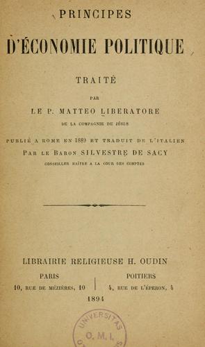 Principes d'économie politique