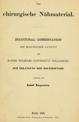 Das chirurgische Nähmaterial