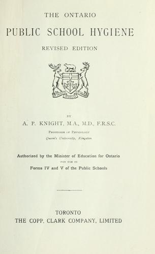 The Ontario public school hygiene