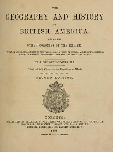 The geography and history of British America
