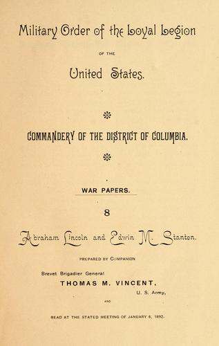 Abraham Lincoln and Edwin M. Stanton