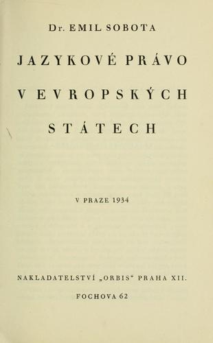 Jazykove pravo v evropskych statech