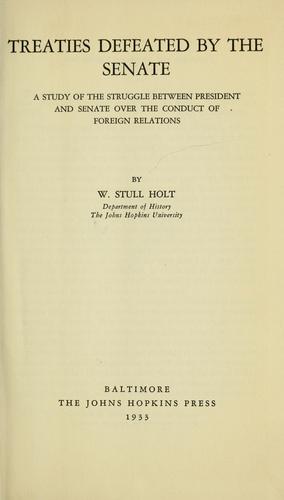 Treaties defeated by the Senate