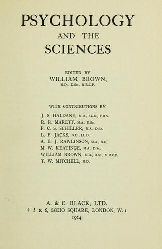 Psychology and the sciences