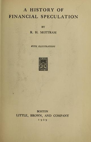 A history of financial speculation