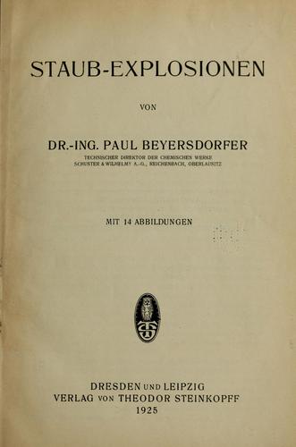 Staub-explosionen
