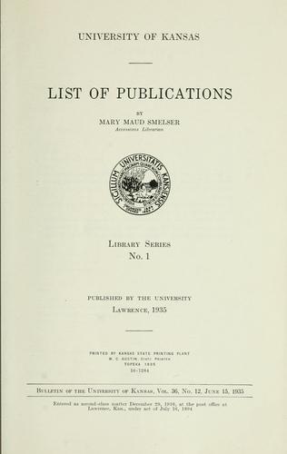 List of publications