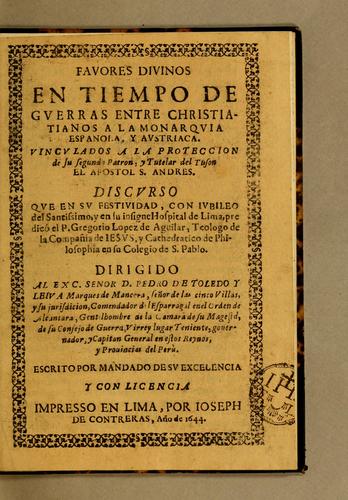 Favores divinos en tiempo de guerras entre christiatianos [sic] a la monarquia española, y austriaca
