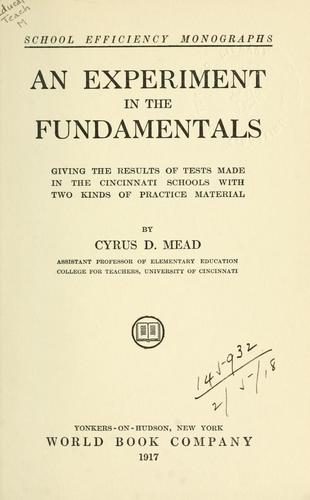 An experiment in the fundamentals