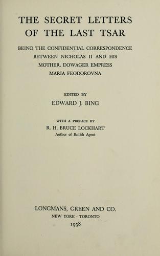 The secret letters of the last tsar