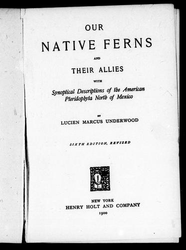 Our native ferns and their allies