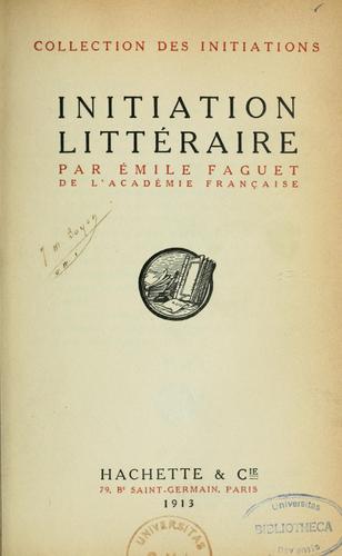 Initiation littéraire