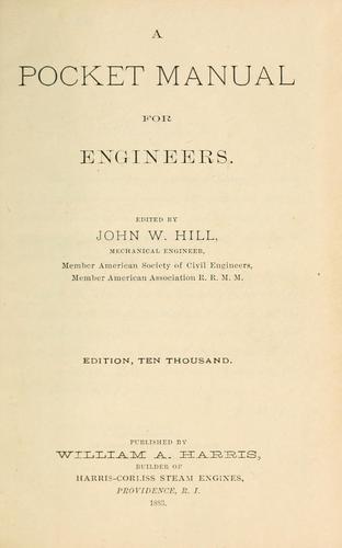 A pocket manual for engineers