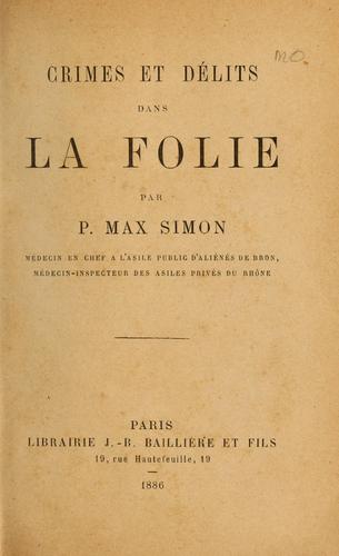 Crimes et délits dans la folie