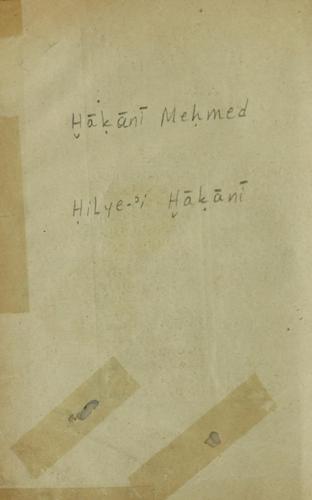 Ḥilye-'i Hāḳānī