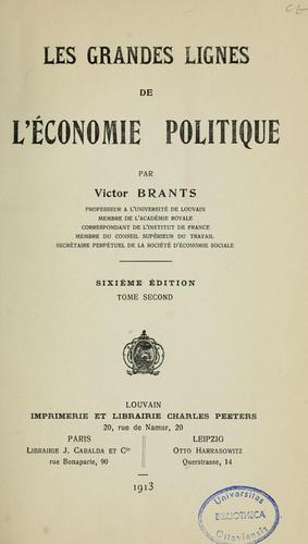 Les Grandes lignes de l'économie politique