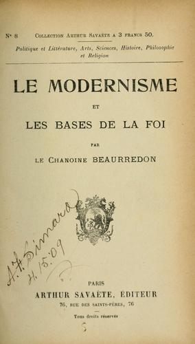 Le modernisme et les bases de la foi