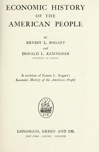 Economic history of the American people
