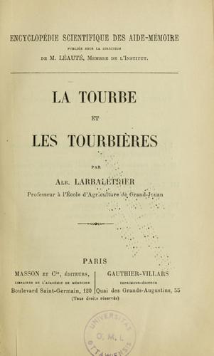 La Tourbe et les tourbières