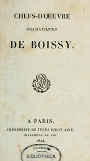 Chefs-d'oeuvre dramatiques de Boissy