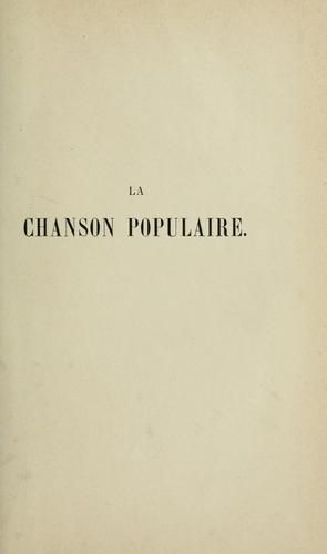La chanson populaire