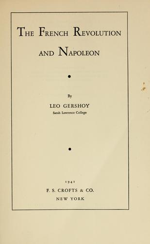 The French Revolution and Napoleon