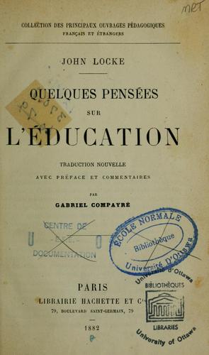 Quelques pensées sur l'éducation