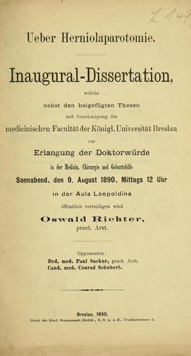 Ueber Herniolaparotomie